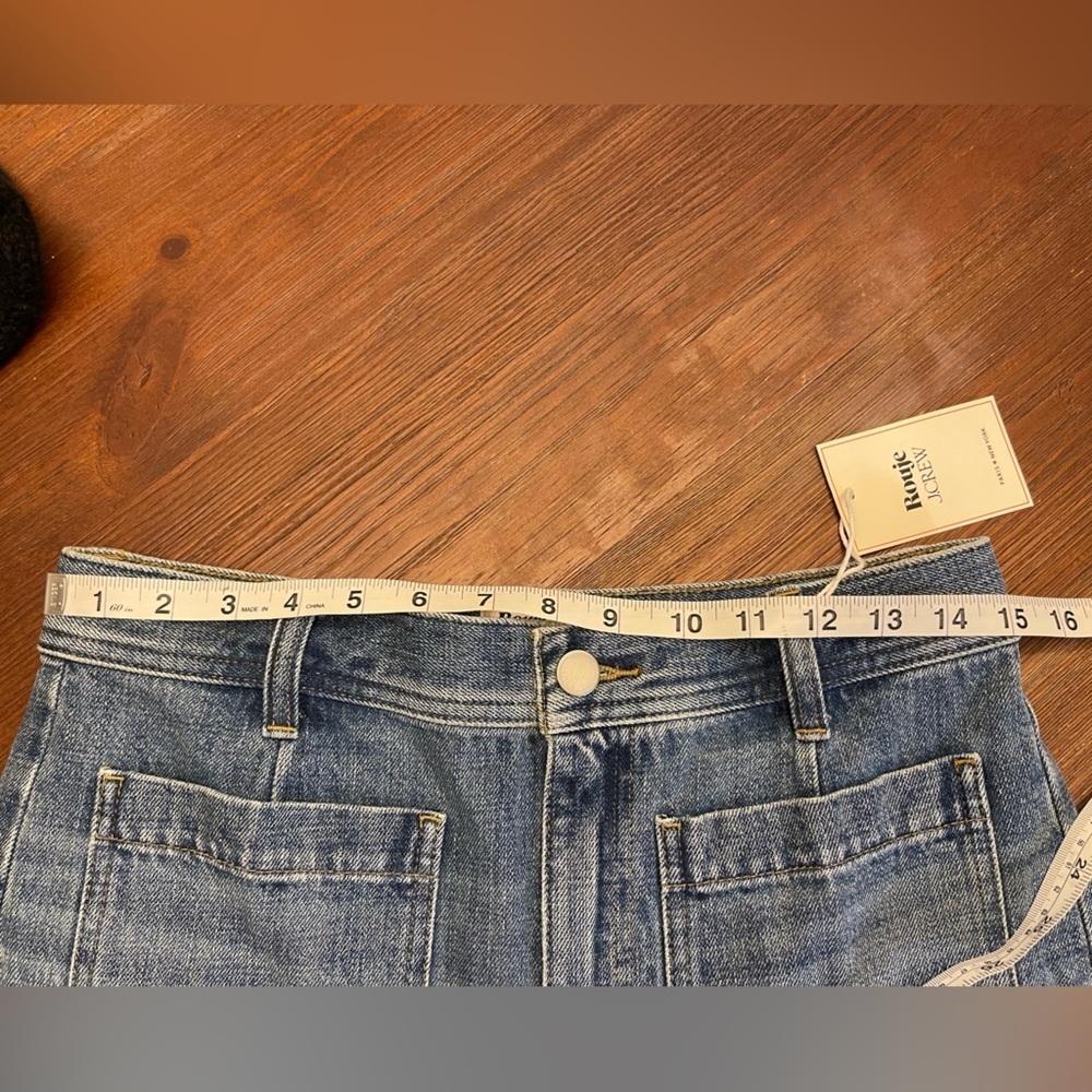 J.Crew | Rouje X J.Crew Marin High-Rise Flare Jean | Storm Wash | 28 - Picture 5 of 9